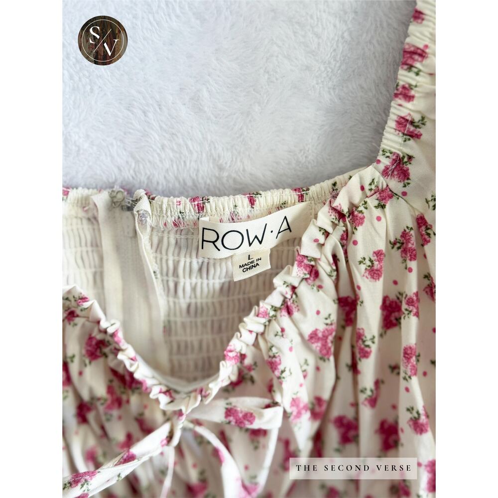 A Row Floral Mini Dot Dress Size Large Coquette Mini Dress Size Large - Picture 6 of 11